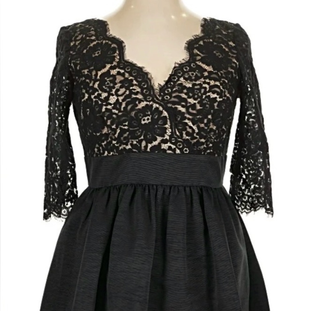 Eliza J Elegant Black Lace Dress